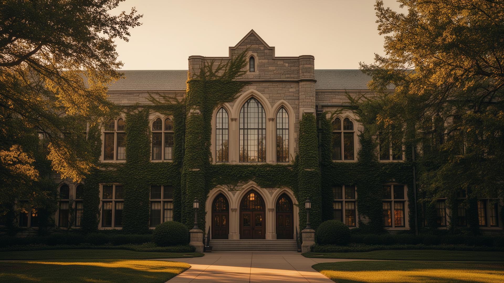 Griffin High School campus at golden hour